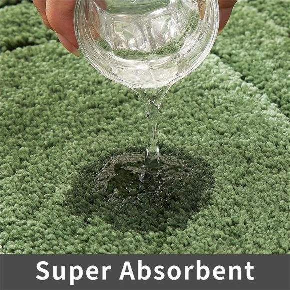 Extra Thick Bath Rugs for Bathroom - Anti-Slip Bath Mats Soft Plush Yarn Shaggy - Picture 4 of 6